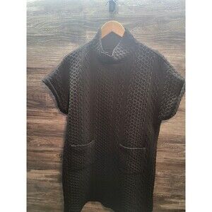 Womens Mini Dress With a High Neck and Front Pockets Size Medium